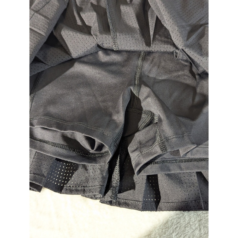 Avia Tennis Pleat Skort Womens M Black New Striped Waist Mesh Athletic Skirt - Picture 3 of 4